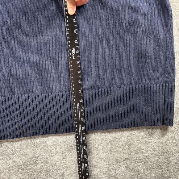 Loft Sweater LOT Pullover Henley Off Shoulder Navy Blue Yellow Size XL C130 - Picture 7 of 14